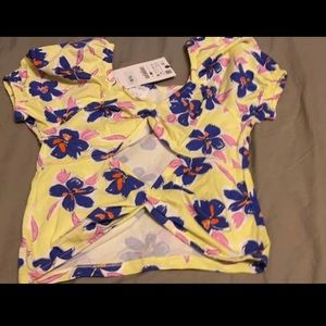 Zara Floral open back top size 11-12 years new with tags